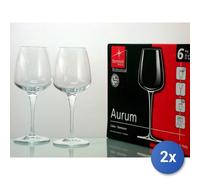 2x Paquetes 6 Copas De Vidrio Aurum Vino Blanco Cl 35 Transparente Bormioli