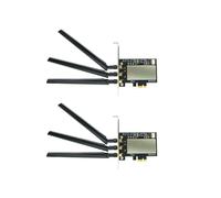 2X para Broadcom Bcm94360CSAX Bcm943602CS Bcm94331CSAX Tarjeta WLAN Adaptador Convertidor de Escritorio PCI-E + Antena para Tarjeta WiFi de