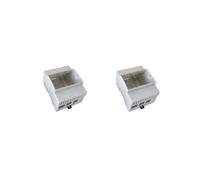 2X para Raspberry Pi 5 Carcasa de Riel DIN ABS Gran Espacio Interior Ventanas Superiores Transparentes Caja Eléctrica para RPi 5 Pi 5