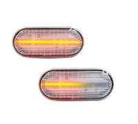 2X Para Vw Para Bora Para Golf 3 4 Para Mk4 Para Passat LED Indicador Lateral Dinámico Indicador Luz Giro Luz Señal Giro Luces Indicador(Clean Dynamic)