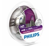 2x Philips H1 Vision Plus Halógeno 60% más de luz 12258VPS2