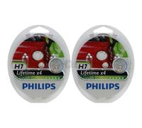 2x Philips Long Life Eco Vision H7 12V/55W Base PX26d Halógeno