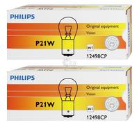 2X Philips P21W 12V 21W BA15S Vision Premium Set 10 Piezas Bombilla