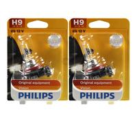 2x Philips Vision H9 12V 65W Base PGJ19-5 30% Más Luz