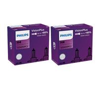 2x Philips VisionPlus H4 Halógeno Hasta 60% Más Luz 60/55W 12V Lámparas De Coche