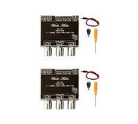 2X Placa Amplificadora de Audio ZK-LT23 con Cable de CC 2.1 Canales 50Wx2+100W Subwoofer TWS MóDulo de Audio InaláMbrico Verdadero