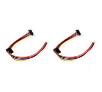 2X Placa Base ATX de 4 Una 2 Puertos Serial SATA Adaptador Disco Duro Cable Alimentación para IPC Y Controlador Impuestos 18AWG