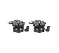 2X Placa de Ajuste de La Base de Nivelación del Cabezal del Trípode DY-60N con Nivel de Burbuja para Cámara DSLR