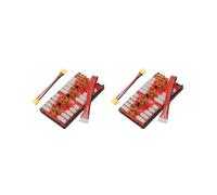 2X Placa de Carga Paralela XT30 XT60 2 en 1+Cable XT60 Compatible con 4 Paquetes de Batería Lipo 2-6S para Modelos RC Multicóptero
