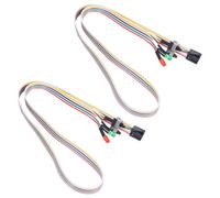 2X Plomo de Interruptor HDD de Reinicio de Alimentacion de Potencia ATX de Lampara LED Verde Rojo Caja de PC 20 pulgada