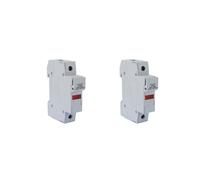 2X Portafusibles 1P RT18-32X CA 380 V 32 A, 1 , 10 X 38 mm, Base para Montaje en Riel DIN