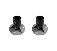 2X Poste de Cerca de Alambre de Cadena, Brida de Piso, Piezas de Cerca de Alambre de Cadena de Metal para Buzón de 78 mm