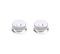2X Potenciómetro con Interruptor de Volumen, Perilla Sólida de Aleación de Aluminio de 38 X 20 mm, con Relieve, para Amplificador de Audio, Color