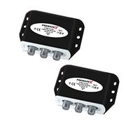 2x PremiumX PXD-21 Conmutador DISEqC Interruptor 2/1 Switch protección contra la intemperie DVB-S/DVB-S2 SAT Satellite DIGITAL FullHD 4K