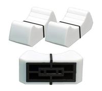 2X Prof. Botón de Fader Blanco 4mm Lever 6 Botón Pulsador Tapa de Atenuador Tapa Atenuador Gorra para Potenciómetros Deslizantes Potenciómetro Deslizante Potenciómetro Poti