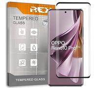 2X Protector de Pantalla Curvo 3D para OPPO Reno 10 - OPPO Reno 10 Pro - OPPO Reno 10 Pro+, Negro, Protección Completa, 3D / 4D / 5D