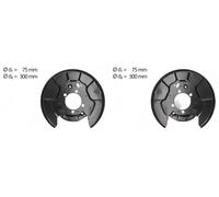 2x Protectores de disco de freno AIC I+D para TOYOTA RAV 4 III, RAV 4 IV