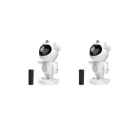 2X Proyector de Galaxia con Luz Nocturna, Astronauta y Estrellas con Altavoz , Temporizador y Control Remoto. Perfecto para el Dormitorio y