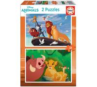 Educa - Set de 2 Puzzles Infantiles con 48 Piezas de cartón | Rey León, Disney. A Partir de 4 5 6 años (18629)