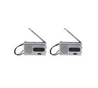 2X Radio AM FM Portátil de Bolsillo A Pilas. Radio AM FM para Personas Mayores. Rango de Frecuencia. Radio de Mano.