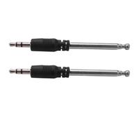 2X Radio Antena 3.5Mm 4 Secciones TelescóPica Antena FM Radio para TeléFono Celular MóVil Mp3 Mp4 Audio Equipment