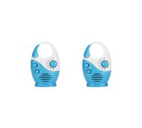 2X Radio de Ducha Resistente Al Agua, Radio AM/FM con Parlantes de Volumen Ajustable, Parlantes Portátiles con Manejar de Gancho