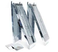 2X Rampa Carga Descarga 400 kg Moto Acero galvanizado Plegable 160x22,5cm