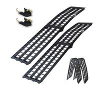 2x Rampa De Acceso De Aluminio Heavy Duty 680 kg Plegable Para Moto Negra