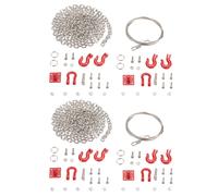 2X RC Car Parts Metal Trailer Hook Tow Chain Shackle Bracket for Trx4 Axial Scx10 Wraith D90
