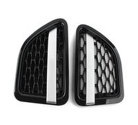 2x Rejilla De Ventilación De Aire Frontal Coche Para Land Para Rover Para L320 Para Range Para Rover Sport 2005-2009 Parrilla Estilo Coche rejilla parachoques(Black black silver)