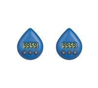 2X Reloj de BañO Digital Reloj de Ducha una Prueba de Agua Temporizador Temperatura Humedad Temporizador de Cuenta Regresiva Visual Reloj de Pared