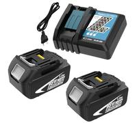 2X Repuesto BL1850B 18V 5,0Ah para Maki-TA Herramientas 18V Compatibles con el Cargador 3A DC18RCT BL1860B BL1840B BL1835B BL1850BB BL1845B BL1860 BL1850 y 194205-3 LXT-400 con Herramienta LED