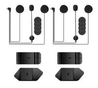 2X Repuesto intercom V6 USB C Auriculares micrófono y Soporte intercomunicador V6 V4 Bluetooth Interphone Headset Motocicleta para Walkie-Talkie Interphone Micrófono y Clip para Casco de Motocicleta