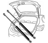 2x Resorte de gas Maletero Trasero para BMW i3 (I01) 2013-2020(OEM:51247296775)-59.1cm, Amortiguadores de muelle neumático maletero, Puntales de gas de Portón Trasero