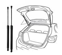 2x Resorte de gas Maletero Trasero para Renault Laguna III Hatchback (BT) 2008-2015(OEM# 844300001R)-49.7cm, Amortiguadores de gas para maletero, Puntales de gas de Portón Trasero