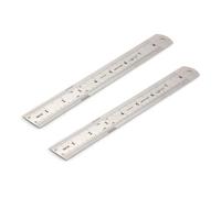 2X Retra Regla de Acero Inoxidable con Escala Herramientas del Maquinista 20CM