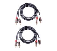 2X Rexlis 2 Rca una 2 Rca Macho una Macho Cable de Audio de Alta Fidelidad Ofc Av Cable de Altavoz para TV Amplificador de DVD Subwoofer Barra de