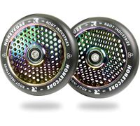 2X Root Industries Honeycore Scooter Stunt Carrete 120mm Neochrome Rainbow