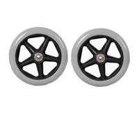 2X Ruedas De Maciza, Silla De Ruedas Rueda Delantera, Ruedas De Antideslizantes Para Personas Mayores Discapacitadas, Gris/Negro, 6 Pulg.7 Pulg. 8 Pulg. Buena Absorción De Impactos