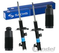 2x SACHS Amortiguador + Kit de Protección Eje Delantero Apto para Opel Agila B