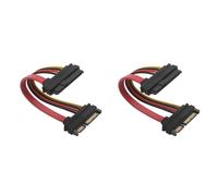 2X SAS to Cable SFF-8482 29Pin to 22Pin HDD Extension with 15Pin Power Port for Hard Disk Drive