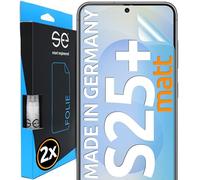 2x se® 3D PELÍCULA PROTECTORA Antirreflejante para Samsung Galaxy S25 Plus, Antirreflejante, 100% compatible con huellas dactilares y FaceID, instalación sencilla sin burbujas, mate, material TPU
