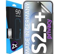 2x se® 3D PROTECTOR Privacy para Samsung Galaxy S25 Plus, Anti-Spy, 100% compatible con huellas dactilares y FaceID, instalación fácil sin burbujas, protección contra miradas indiscretas, TPU