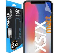 2x se® Protector 3D Antirreflejo para Apple Iphone X/XS, Protección Solar, Compatible con Huellas y FaceID, Instalación sin Burbujas, Mate, Resistente a Golpes y Arañazos, Matériau TPU