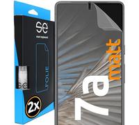 2x se® Protector 3D Antirreflejo para Google Pixel 7a, Protección Solar, Compatible con Huellas y FaceID, Instalación sin Burbujas, Mate, Resistente a Golpes y Arañazos, Matériau TPU
