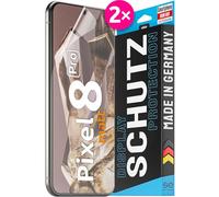 2x se® Protector 3D Antirreflejo para Google Pixel 8 Pro, Protección Solar, Compatible con Huellas y FaceID, Instalación sin Burbujas, Mate, Resistente a Golpes y Arañazos, Matériau TPU
