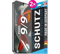 2X se® Protector 3D Antirreflejo para Google Pixel 9/9 Pro, Protección Solar, Compatible con Huellas y FaceID, Instalación sin Burbujas, Mate, Resistente a Golpes y Arañazos, Matériau TPU