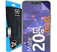 2x se® Protector 3D Antirreflejo para Huawei Mate 20 Lite, Protección Solar, Compatible con Huellas y FaceID, Instalación sin Burbujas, Mate, Resistente a Golpes y Arañazos, Matériau TPU