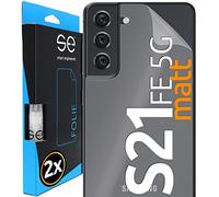 2x se® Protector 3D Antirreflejo para la Parte Trasera de Samsung Galaxy S21 FE 5G , Protección Solar, Instalación sin Burbujas, Mate, Protección contra Suciedad, Golpes y Arañazos, Matériau TPU