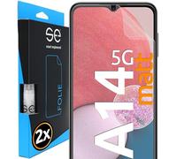 2x se® Protector 3D Antirreflejo para Samsung Galaxy A14 5G, Protección Solar, Compatible con Huellas y FaceID, Instalación sin Burbujas, Mate, Resistente a Golpes y Arañazos, Matériau TPU